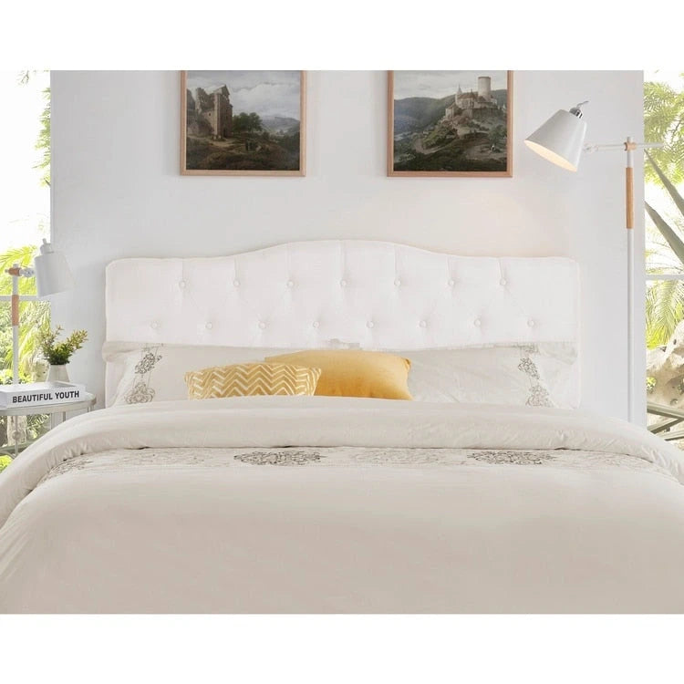 Button Tufted Upholstered Headboard, Height Adjustable Headboards, Bed Backboard Premium Padded Fabric Headboard