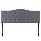 Button Tufted Upholstered Headboard, Height Adjustable Headboards, Bed Backboard Premium Padded Fabric Headboard