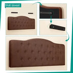 Button Tufted Upholstered Headboard, Height Adjustable Headboards, Bed Backboard Premium Padded Fabric Headboard
