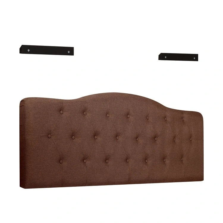 Button Tufted Upholstered Headboard, Height Adjustable Headboards, Bed Backboard Premium Padded Fabric Headboard