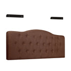Button Tufted Upholstered Headboard, Height Adjustable Headboards, Bed Backboard Premium Padded Fabric Headboard