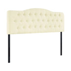 Button Tufted Upholstered Headboard, Height Adjustable Headboards, Bed Backboard Premium Padded Fabric Headboard