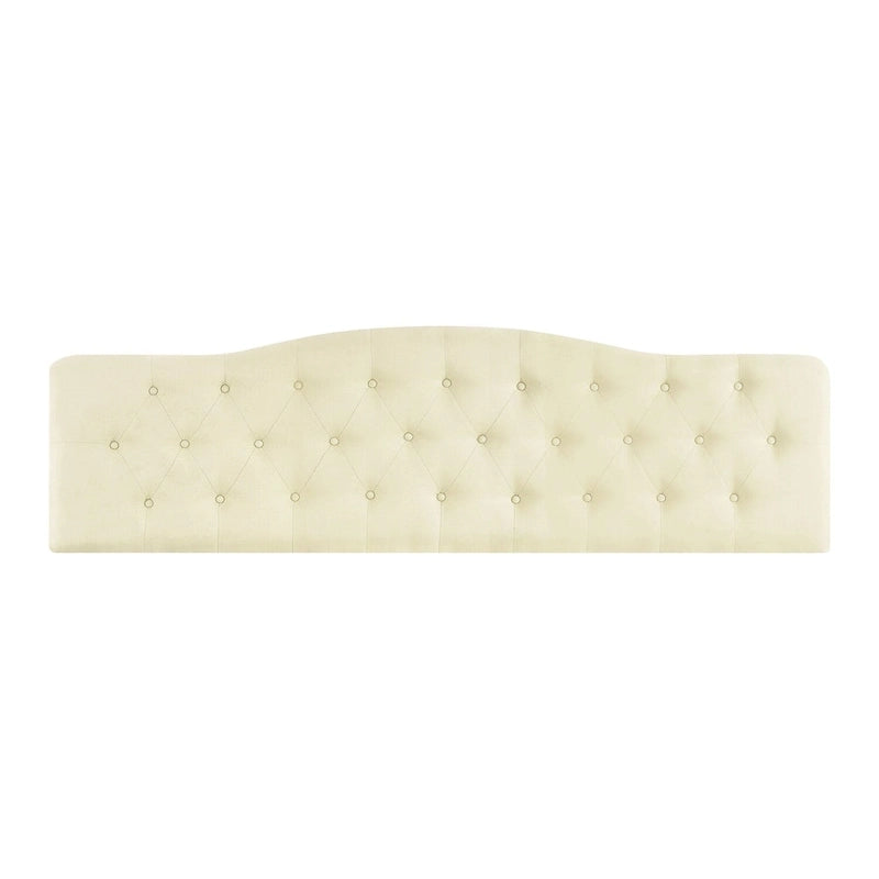 Button Tufted Upholstered Headboard, Height Adjustable Headboards, Bed Backboard Premium Padded Fabric Headboard