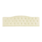 Button Tufted Upholstered Headboard, Height Adjustable Headboards, Bed Backboard Premium Padded Fabric Headboard