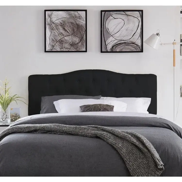 Button Tufted Upholstered Headboard, Height Adjustable Headboards, Bed Backboard Premium Padded Fabric Headboard