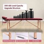 84-inch Portable Massage Table with Carry Case – PVC Leather, 3-inch High-Density Foam