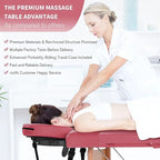 84-inch Portable Massage Table with Carry Case – PVC Leather, 3-inch High-Density Foam