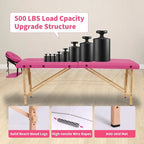 84-inch Portable Massage Table with Carry Case – PVC Leather, 3-inch High-Density Foam