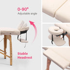 84-inch Portable Massage Table with Carry Case – PVC Leather, 3-inch High-Density Foam