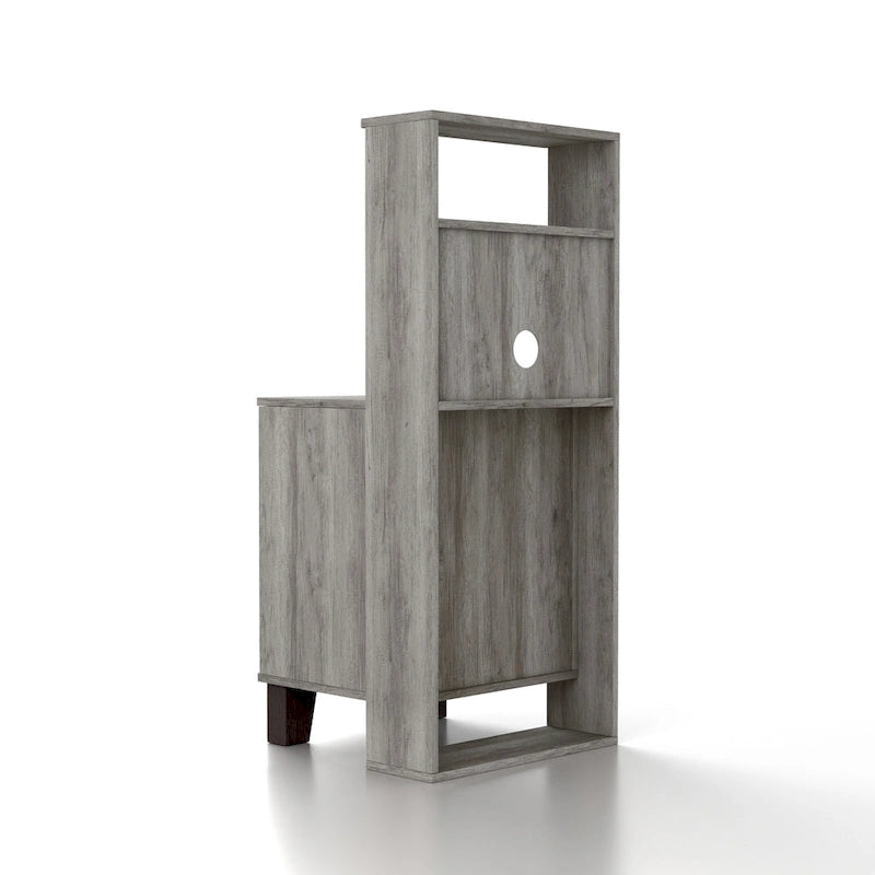  Transitional Compact 3-Shelf Single-Drawer Nightstand by 