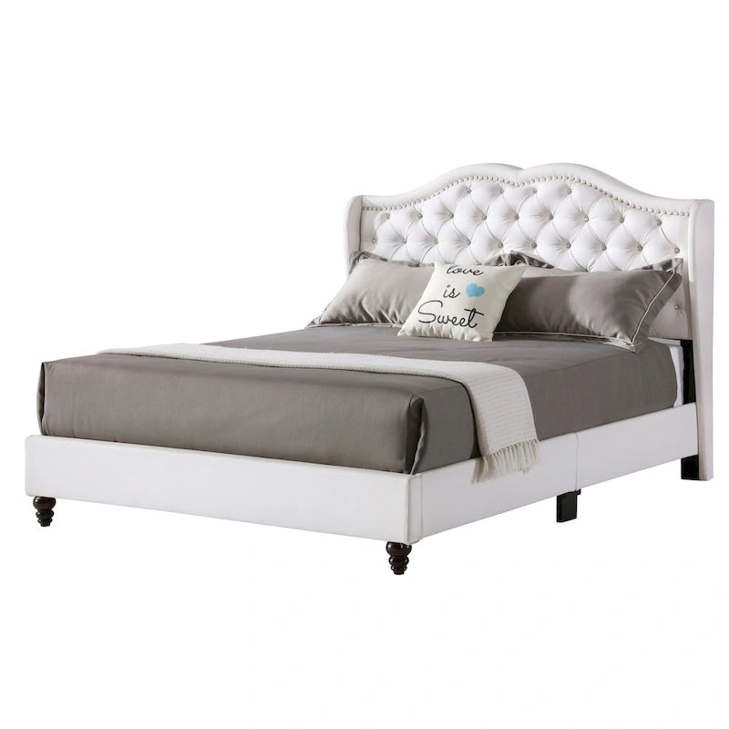 Jewel Tufted Upholstered Bed
