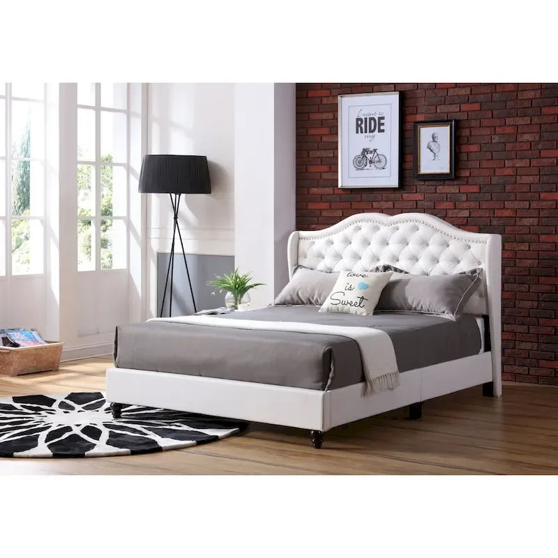 Jewel Tufted Upholstered Bed