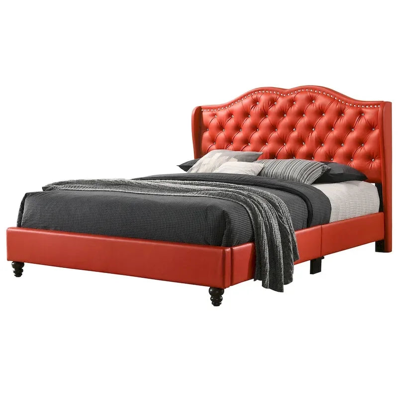 Jewel Tufted Upholstered Bed