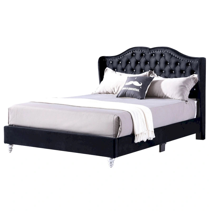 Jewel Tufted Upholstered Bed