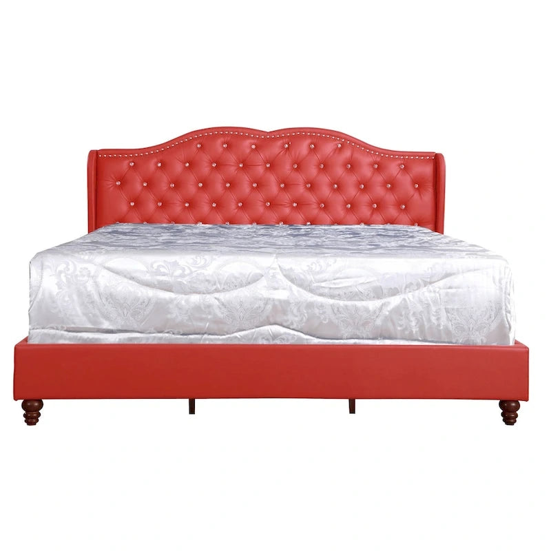 Jewel Tufted Upholstered Bed