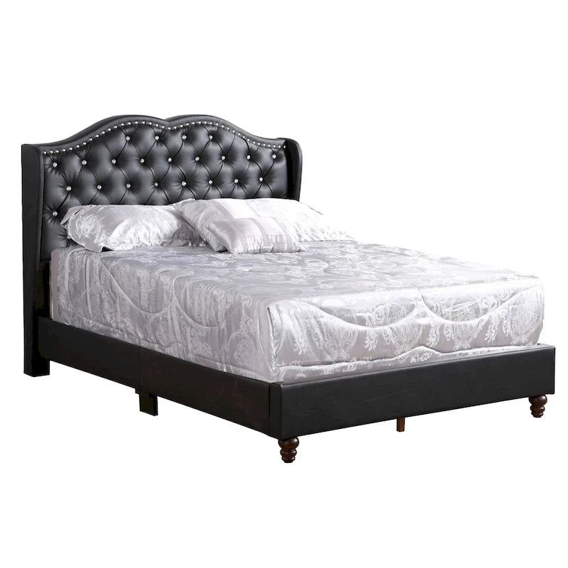 Jewel Tufted Upholstered Bed