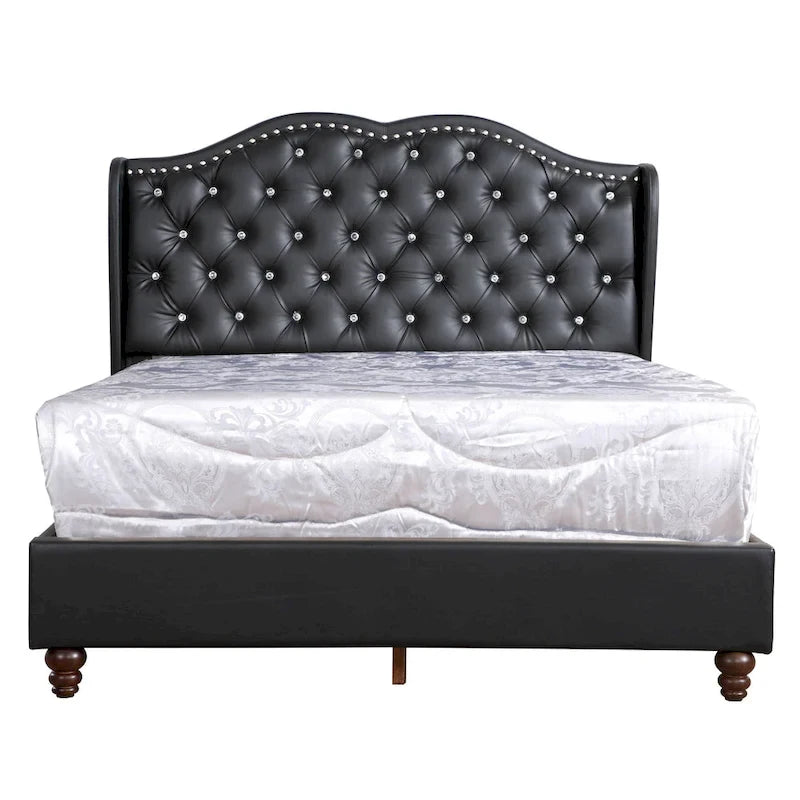 Jewel Tufted Upholstered Bed