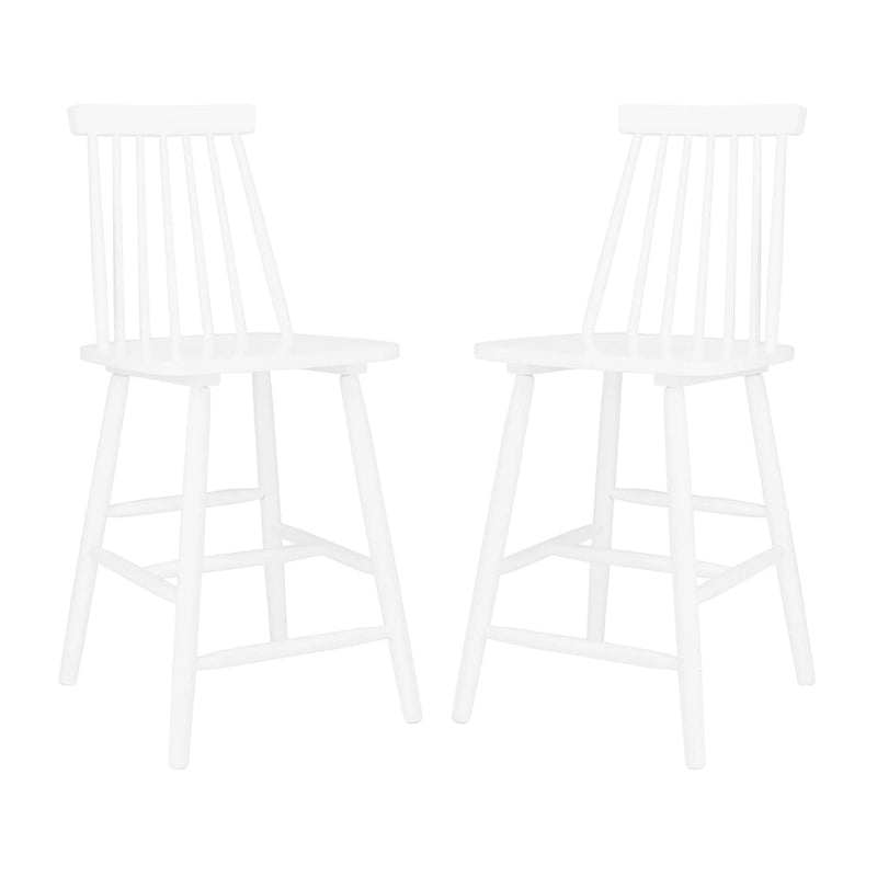 24-inch Spindle Counter Stool – Rubberwood Frame, Set of 2 | 18W x 21D x 39H in