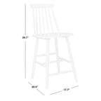 24-inch Spindle Counter Stool – Rubberwood Frame, Set of 2 | 18W x 21D x 39H in