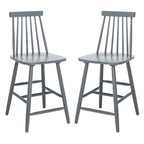 24-inch Spindle Counter Stool – Rubberwood Frame, Set of 2 | 18W x 21D x 39H in