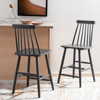 24-inch Spindle Counter Stool – Rubberwood Frame, Set of 2 | 18W x 21D x 39H in