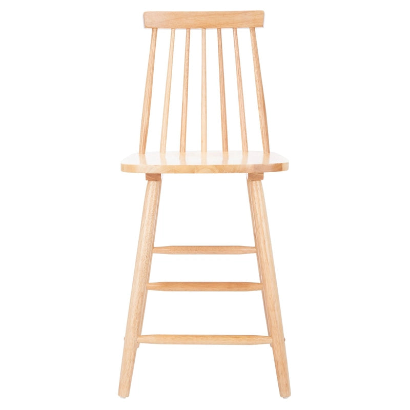 24-inch Spindle Counter Stool – Rubberwood Frame, Set of 2 | 18W x 21D x 39H in