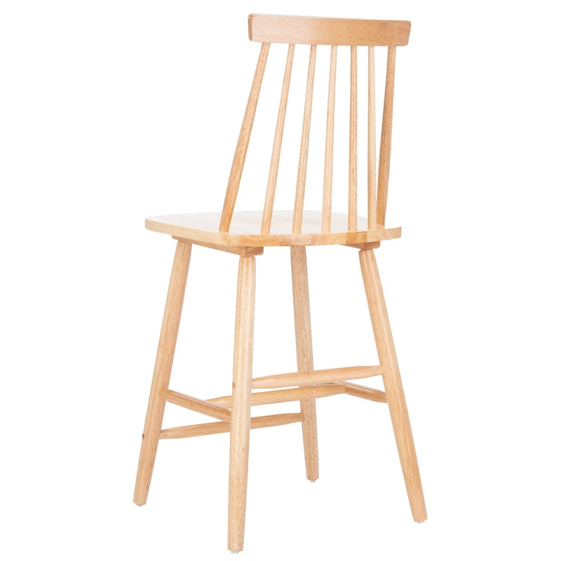 24-inch Spindle Counter Stool – Rubberwood Frame, Set of 2 | 18W x 21D x 39H in