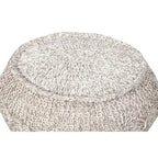 Natural Cable Knit Pouf Ottoman