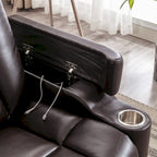 Power Leather Recliner Chair Home Theater Seating Soft