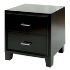 Kema Contemporary Espresso Solid Wood 2-Drawer Nightstand by 