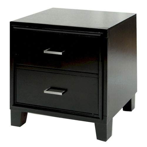 Kema Contemporary Espresso Solid Wood 2-Drawer Nightstand by 