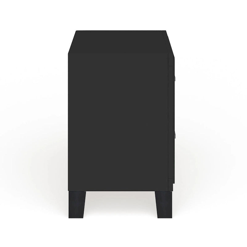 2-Drawer Nightstand – Espresso Finish, Solid Wood & Veneer | 22W x 16D x 24H in