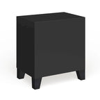 2-Drawer Nightstand – Espresso Finish, Solid Wood & Veneer | 22W x 16D x 24H in