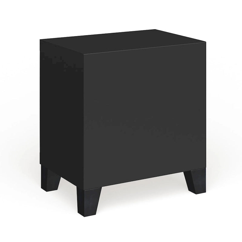2-Drawer Nightstand – Espresso Finish, Solid Wood & Veneer | 22W x 16D x 24H in