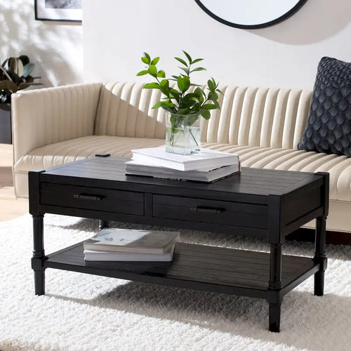 2-Drawer Bottom Shelf Coffee Table - 37.8 W x 19 L x 19 H - 38Wx19Dx19H