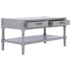 2-Drawer Bottom Shelf Coffee Table - 37.8 W x 19 L x 19 H - 38Wx19Dx19H