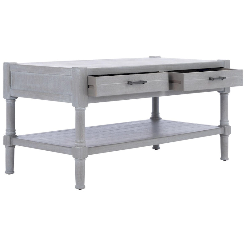 2-Drawer Bottom Shelf Coffee Table - 37.8 W x 19 L x 19 H - 38Wx19Dx19H