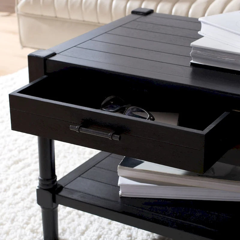 2-Drawer Bottom Shelf Coffee Table - 37.8 W x 19 L x 19 H - 38Wx19Dx19H