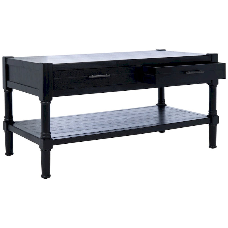 2-Drawer Bottom Shelf Coffee Table - 37.8 W x 19 L x 19 H - 38Wx19Dx19H