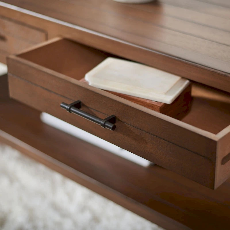 2-Drawer Bottom Shelf Coffee Table - 37.8 W x 19 L x 19 H - 38Wx19Dx19H