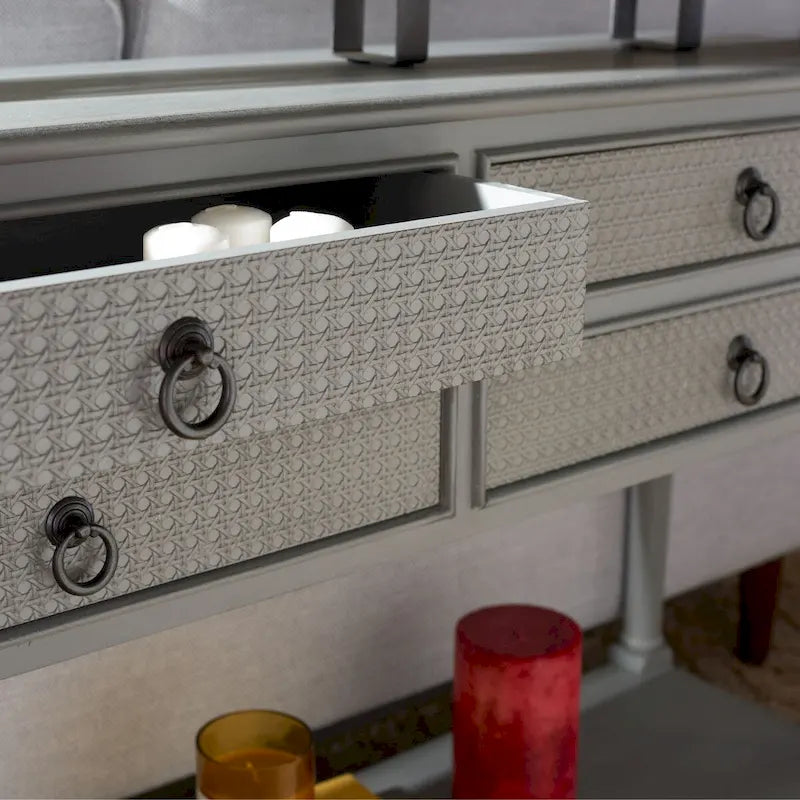 4-Drawer Console Table - 42 W x 13 L x 29.5 H