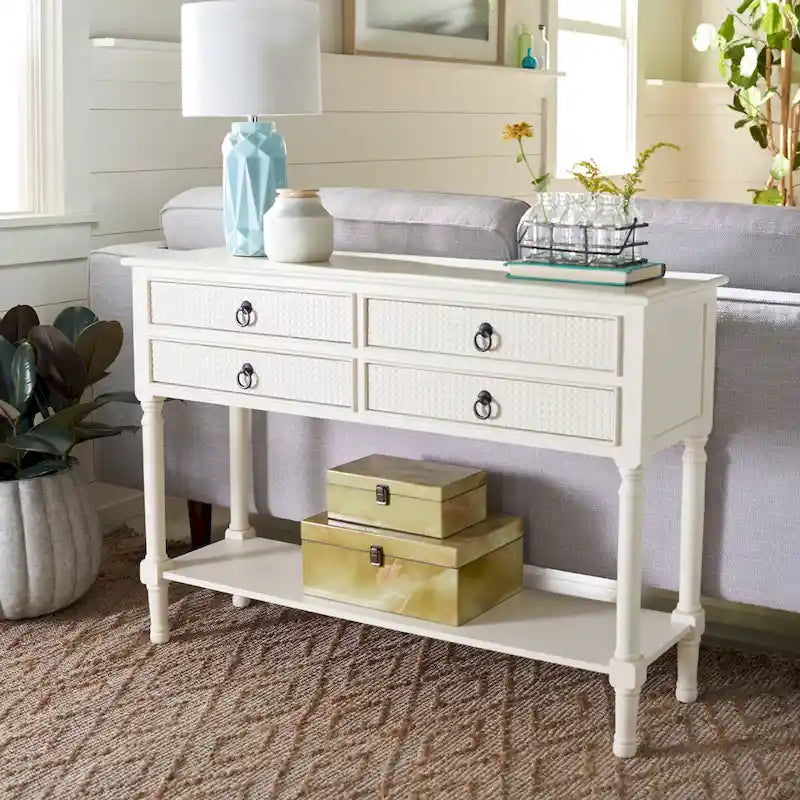 4-Drawer Console Table – 42W x 13D x 29.5H in