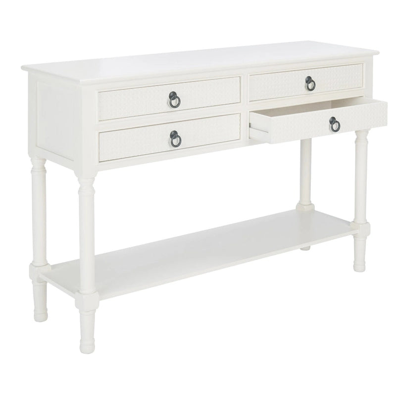 4-Drawer Console Table – 42W x 13D x 29.5H in