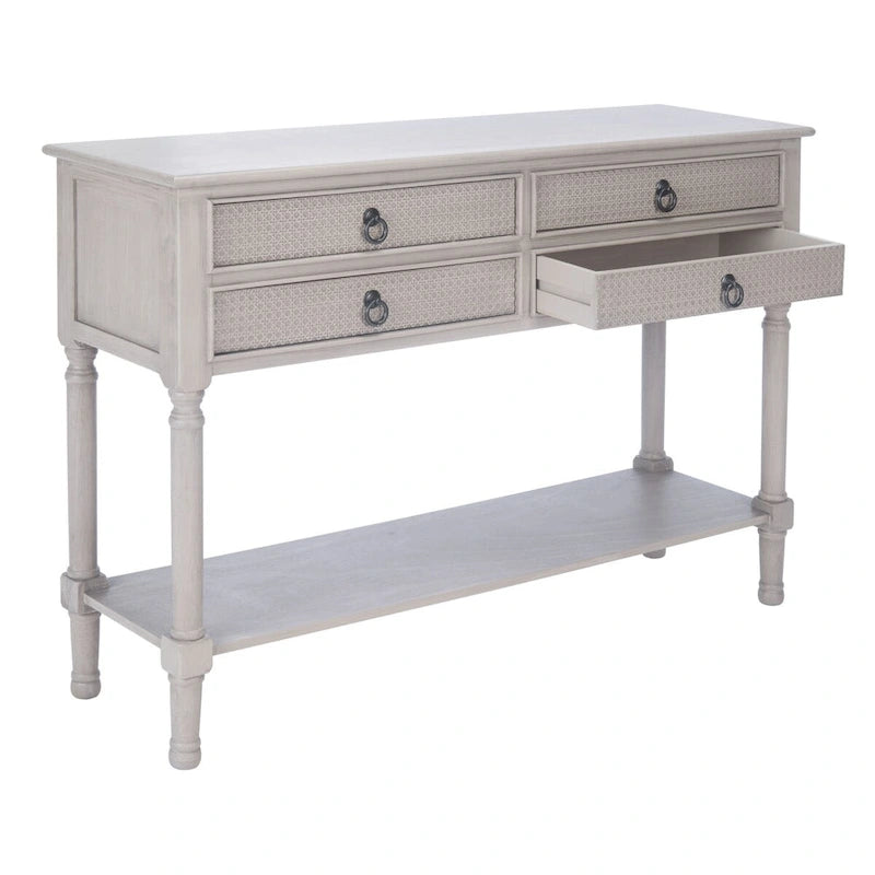 4-Drawer Console Table – 42W x 13D x 29.5H in