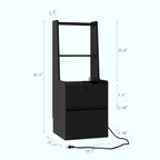Modern Smart Nightstand with Charging Station and Night Light