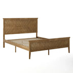 Solid Wood Platform Bed Frame with Headboard and Footboard – Queen or King, 800 lb Capacity