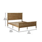 Solid Wood Platform Bed Frame with Headboard and Footboard – Queen or King, 800 lb Capacity