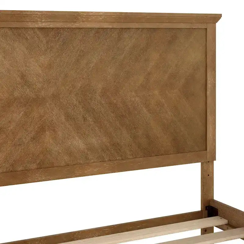 Solid Wood Platform Bed Frame with Headboard and Footboard – Queen or King, 800 lb Capacity