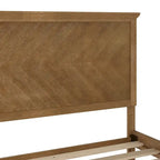Solid Wood Platform Bed Frame with Headboard and Footboard – Queen or King, 800 lb Capacity