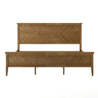 Solid Wood Platform Bed Frame with Headboard and Footboard – Queen or King, 800 lb Capacity